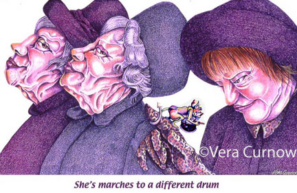She Marches to a Different Drum